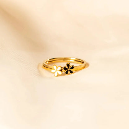 Enamel Flower Ring
