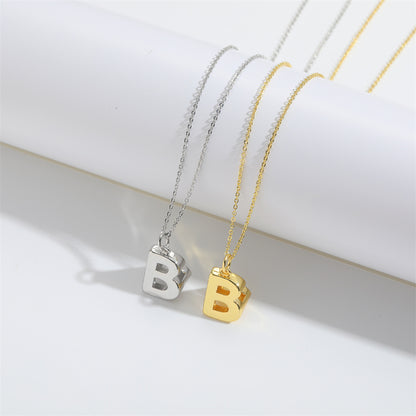 Roman retro flag design pendant necklace for women's collarbone chain