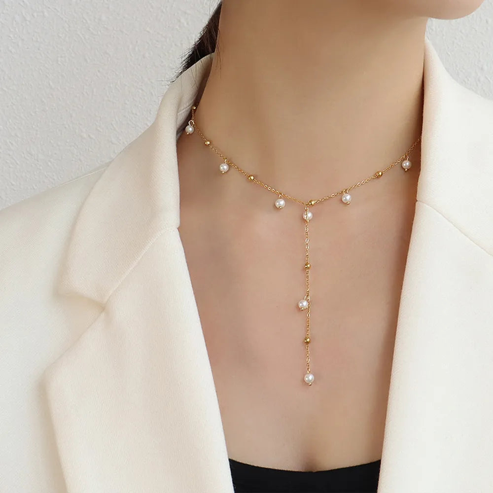 Pearl Drop Pendant Necklace