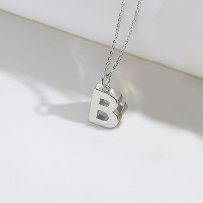 Roman retro flag design pendant necklace for women's collarbone chain