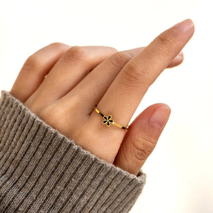Enamel Flower Ring
