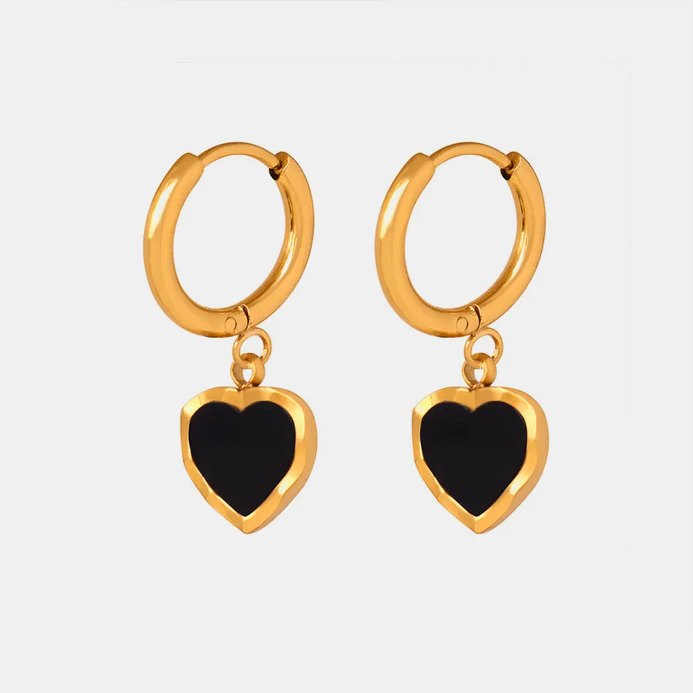 Heart-shaped Drop Earrings