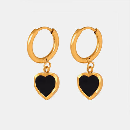 Heart-shaped Drop Earrings